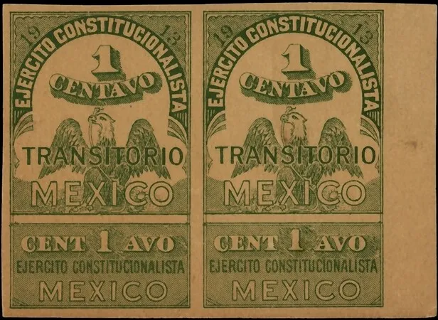MEXICO, 1914. Transitorio 347a Imperf pair, Mint