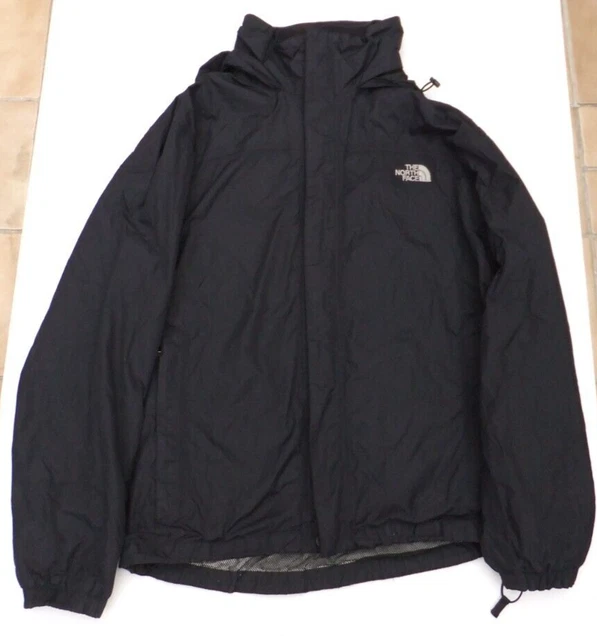 THE NORTH FACE Giacca Hyvent Grande Cappuccio Nero Usata Buone Condizioni