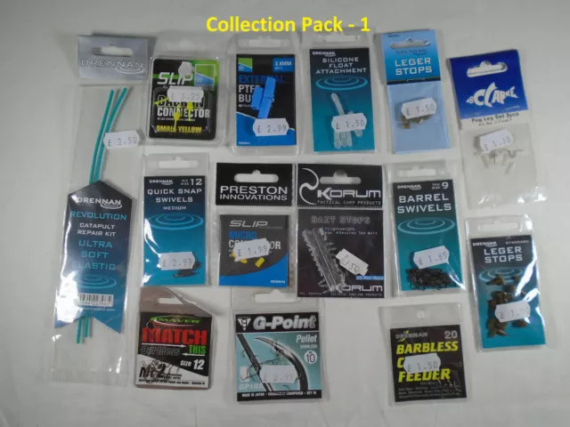 Fishing tackle packs hooks, Leger stops, Bait stops, Bushes etc All New Free P+P 2