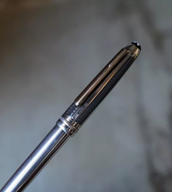 Stylo Plume Montblanc Meisterstück Argent Massif 925 Bandes Guillochees