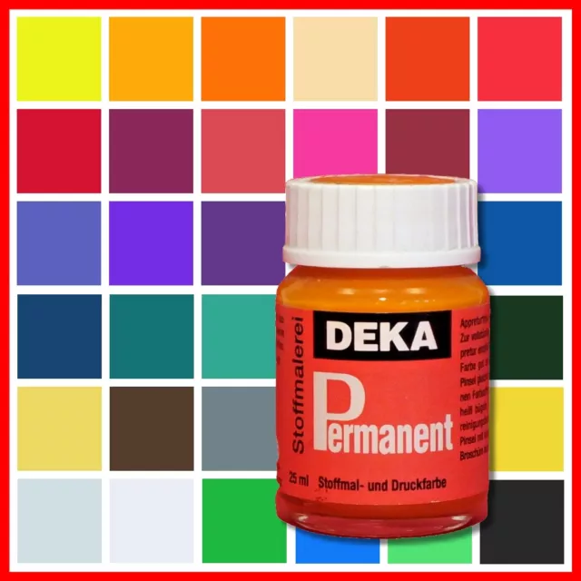 Deka Permanent Stoffmalfarbe, div. Farben zur Wahl, 25 ml (€147,60/Ltr.)