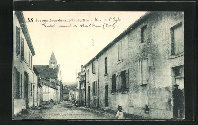 CPA Savonnieres, vue de la rue, Rue de l´Eglise
