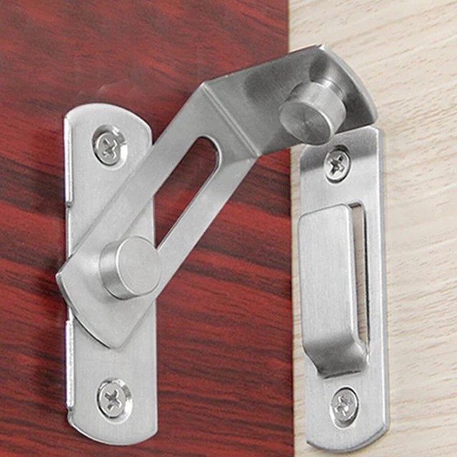 90 Degree Buckle Bolt Barn Home Door Lock Latch Hasp Sliding Buckle For Toilet