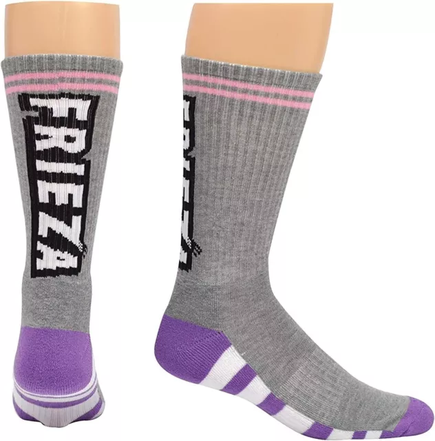 Dragon Ball Super Frieza Anime Athletic Crew Socks Gray / Purple Funimation Toei