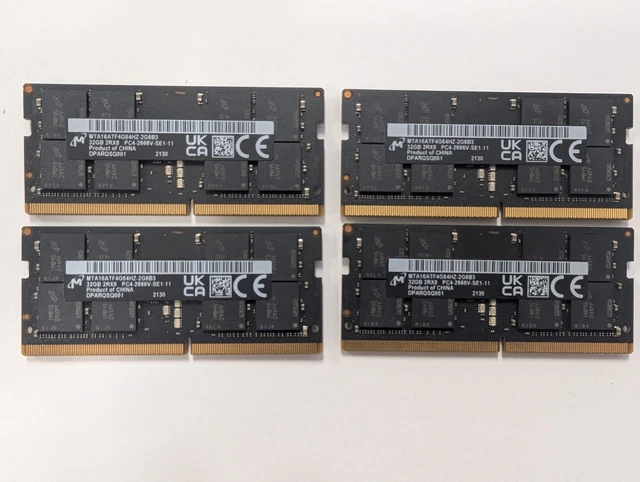 MICRON 32GB DDR4-2666V Kit 2x16GB soDIMM Mac Windows Laptop