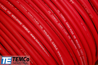 6 AWG WELDING CABLE RED Per-Foot CAR BATTERY LEADS USA NEW Gauge Copper Solar