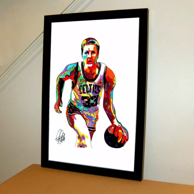 Larry Bird Boston Celtics Basketball Sports Poster Print Wall Art 11x17