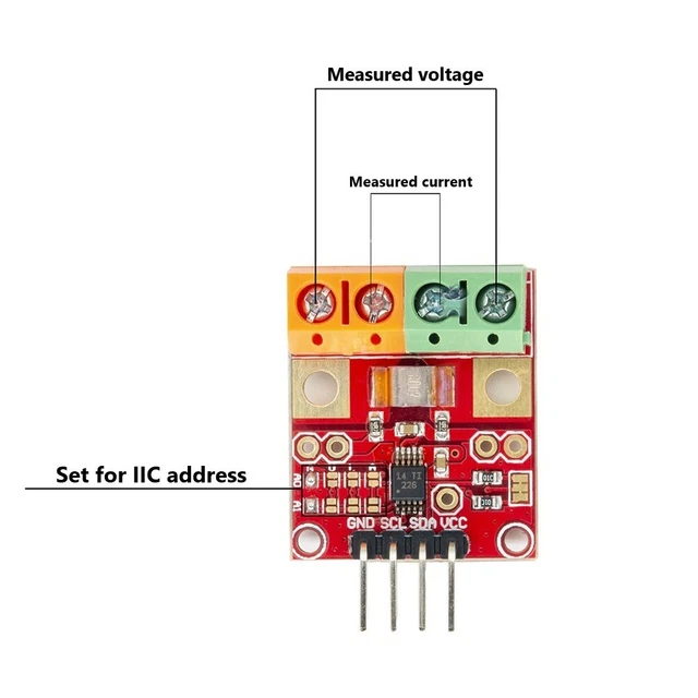 I2C ADDRESSABLE CURRENT Sensor For INA226 for Accurate Voltage Readings ...