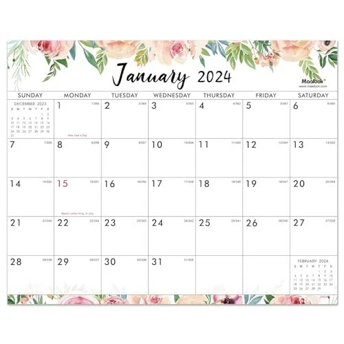 2024 CALENDAR Jan. 2024 to Dec.2024 Fridge Monthly
