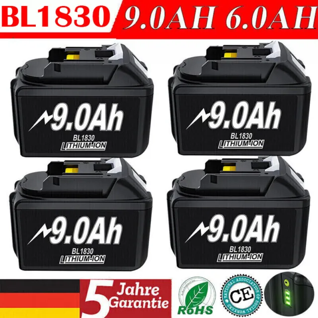 Para Makita Batería 18V 9.0AH 6AH BL1860B BL1850B BL1830 BL1820 LXT Batería de litio