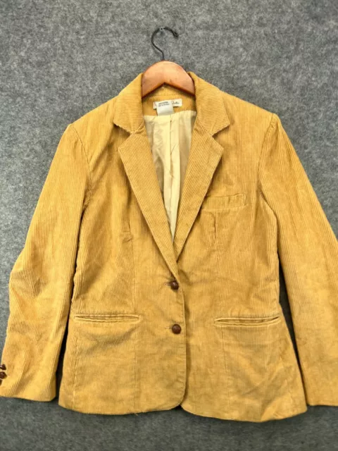 Oscar de la Renta Vintage Blazer Jacket Womens 10 Brown Corduroy Coat Ladies LS
