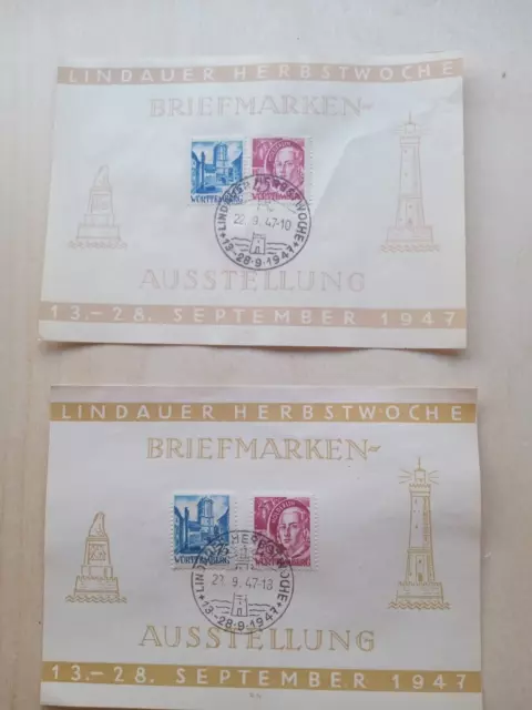 Alliierte, Briefmarken Lindauer Herbstwoche 1947