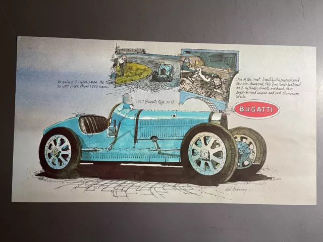 1927 Bugatti Type 35 B Roadster Print, Picture, Poster RARE!! Frameable Small