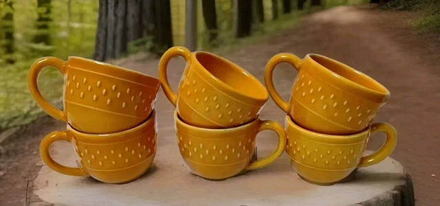Yellow Genevieve Lethu Grain De Riz Pattern-1984 Serving