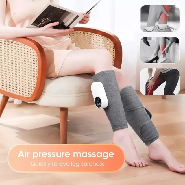 Masajeador de piernas 360° con presión de aire para pantorrilla dispositivo de presoterapia músculos de compresión caliente 2