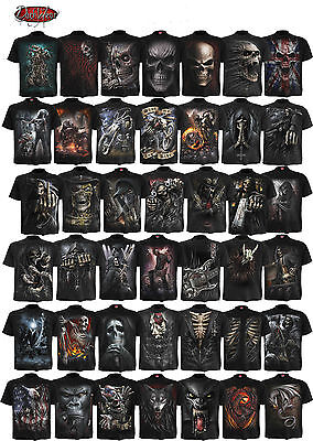 Spiral Direct NEW DESIGNS Skull/Dragon/Reaper/Rock/Metal/Halloween/T shirt/Top