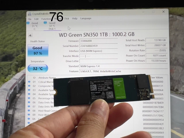 SSD WD Geen SN350 500GB M.2 2280 NVMe, Lectua 2400MB/s - CTMAN