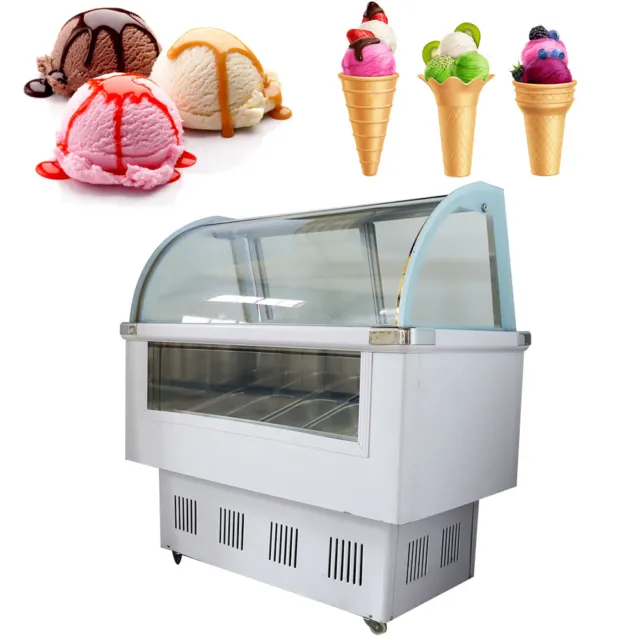 Commercial tabletop Ice Cream Freeze Countertop Gelato Showcase Display  Freezer 