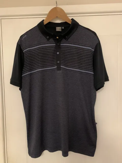 Pre Loved PING Mens Navy Sensorcool Striped Large VGC