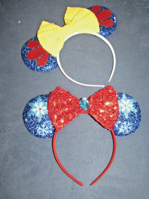 Child Size Costume Sequined MINNIE MOUSE EARS - SNOW WHITE & Snow Queen (2)