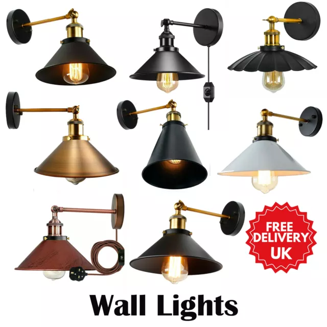 Vintage Wall Light Indoor Wall Lamp Industrial Loft Wall Sconce Fittings E27