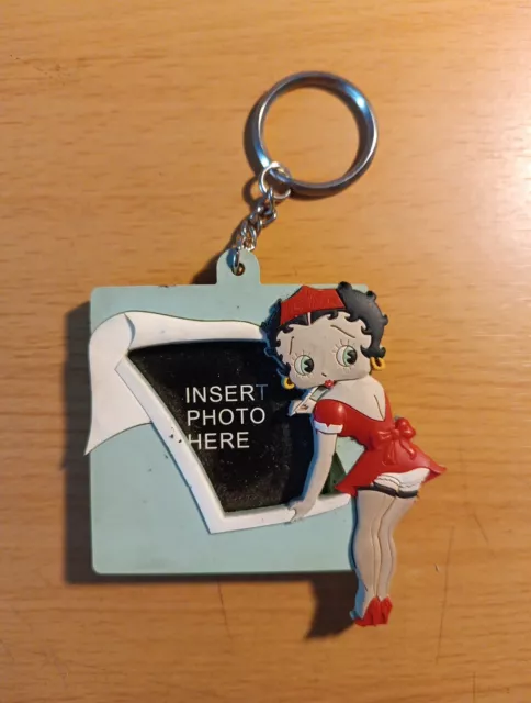 Portachiavi Portafoto Betty Boop 1998 In Gomma Flessibile Cm. 6 X Cm. 8