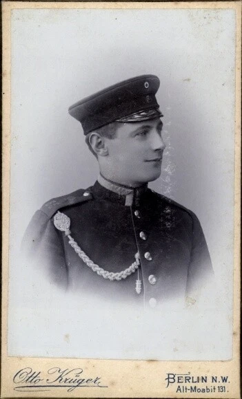 CdV Deutscher Offizier in Uniform, Schützenschnur, Portrait - 10574129