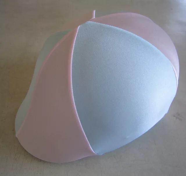 Horse Helmet Cover ALL AUSTRALIAN MADE Pale  pink & Pale blue Any size you need