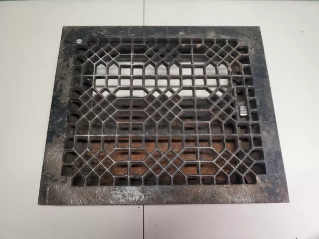 Vintage Tuttle & Bailey Cast Iron 12"× 10" Heat Floor Vent with Louvres