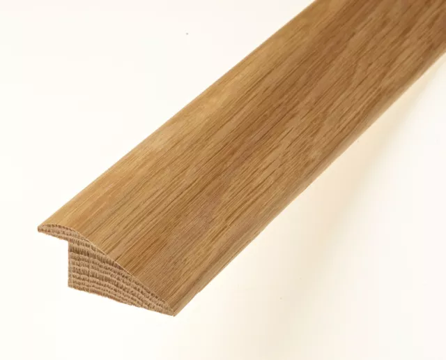 12mm Lacquered Solid Oak Ramp For Wood Floors Trim Door Threshold Bar Reducer UK