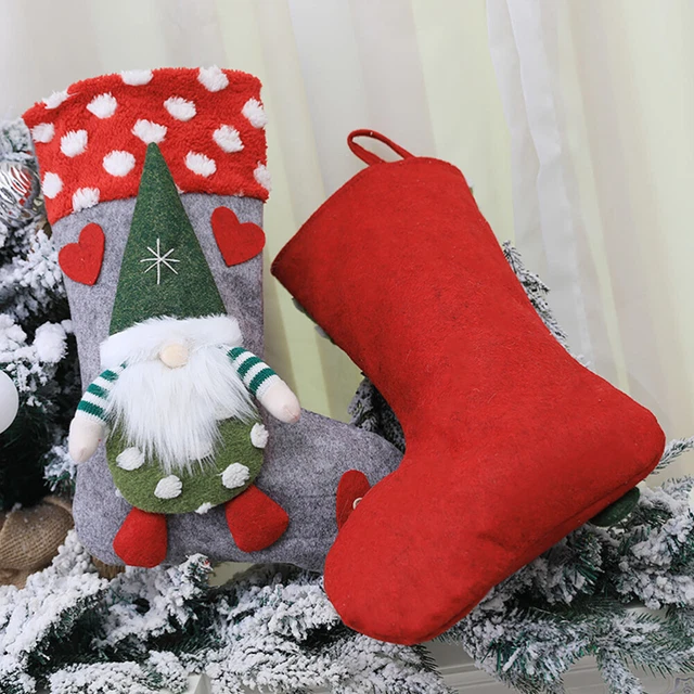 Xmas Tree Decorations Christmas Stocking Candy Bag Hanging Ornament Accessories