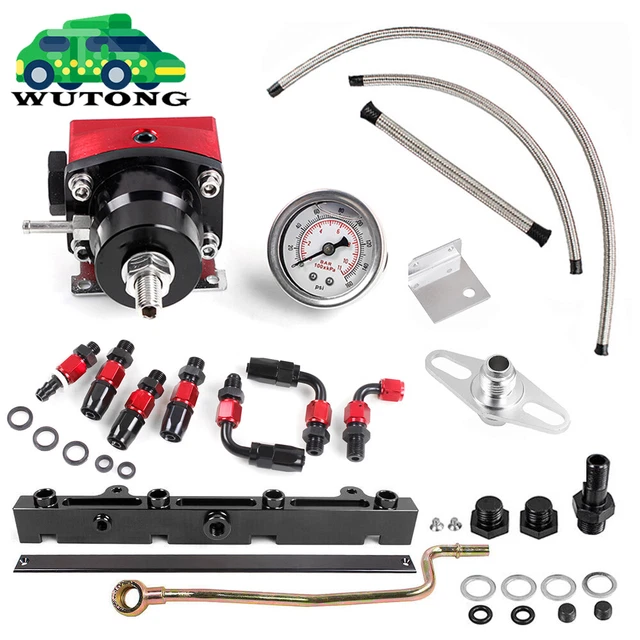 FUEL PRESSURE REGULATOR Gauge Rail For Honda/Acura K20 K24 KSwap Civic