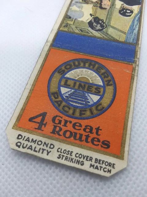 Vintage Southern Pacific Lines Railroad 4 Great Routes Matchbook 3