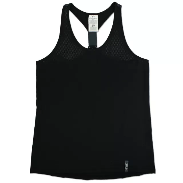 Under armour Heatgear Racer Maglia Corsa Canotta Allenamento Camicia Sport Nero