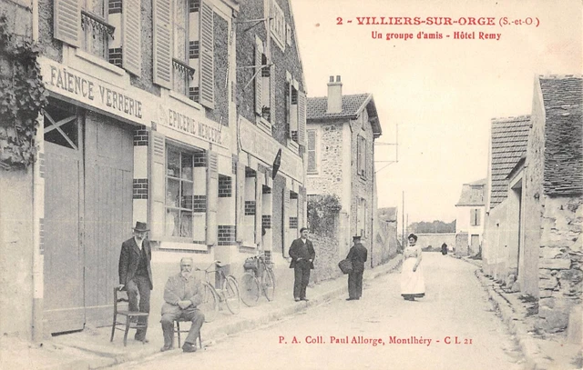 Cpa 91 Villiers On Barley / A Group Of Friends / Hotel Remy / Grocery / Merchandise