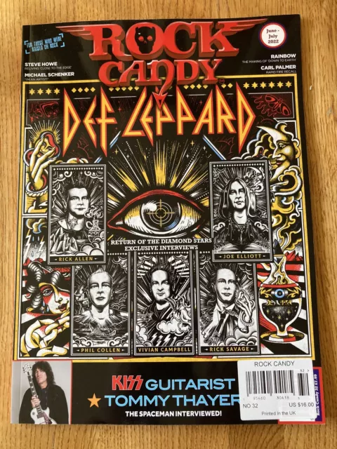 ROCK CANDY Magazine DEF LEPPARD KISS Tommy Thayer Issue32 June July 2022 RAINBOW