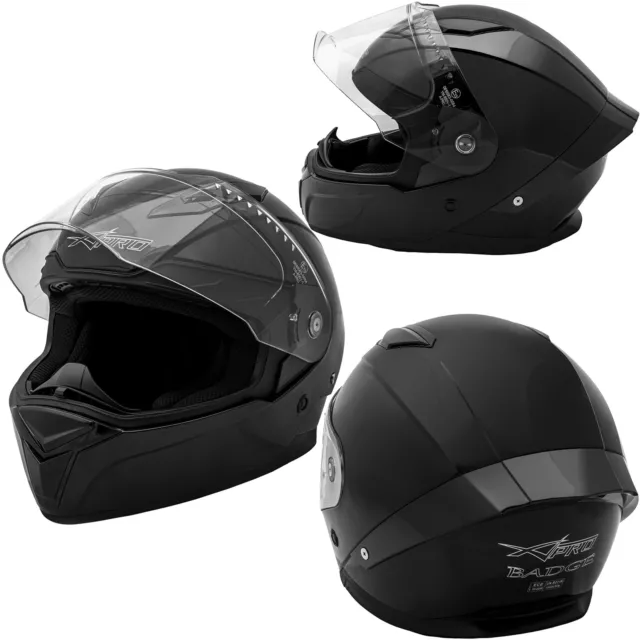 Casque Homologué Integral Moto Scooter intégré Touring Noir