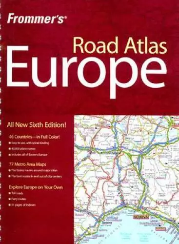 Frommers Road Atlas Europe - Spiral-bound By British Auto Association - GOOD