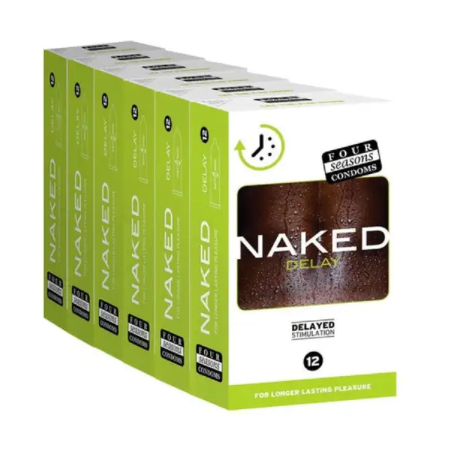 Naked Delay Condoms - 6 packs of 12 (72 Condoms)