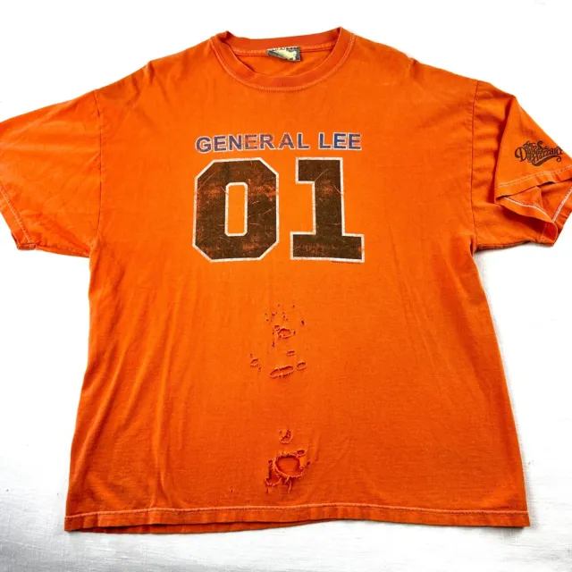 VINTAGE 90S THE Dukes of Hazard Orange Ringer General Lee T Shirt Men's ...