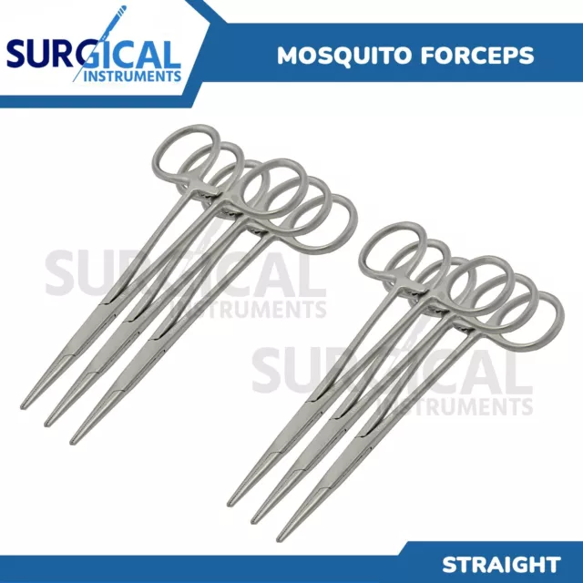 6 Pcs Mosquito Hemostat Forceps Straight 5" Surgical Stainless German Grade