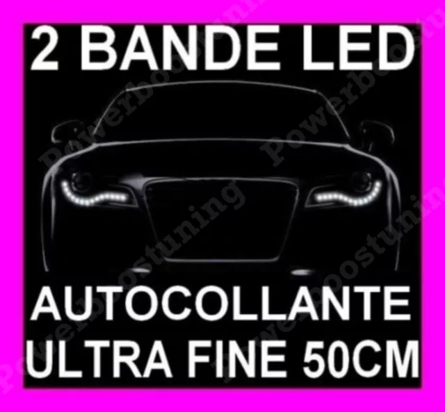 Bande A Led Smd Souple Fine Blanche Feux Phare De Jour Diurne Flexible Feu Blanc