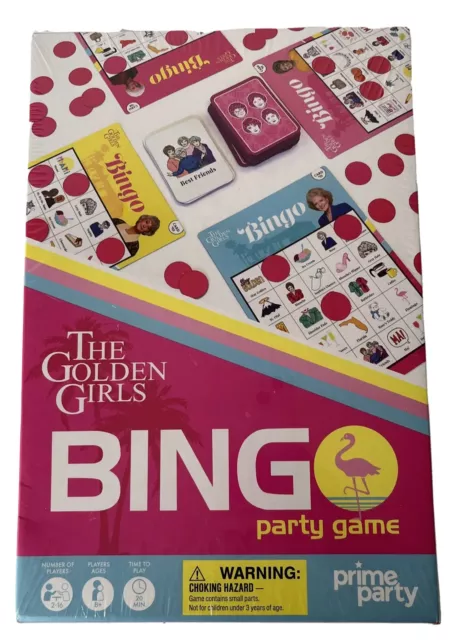 The Golden Girls Deluxe Bingo Game Party Supplies 16 Unique Cards Girls Night