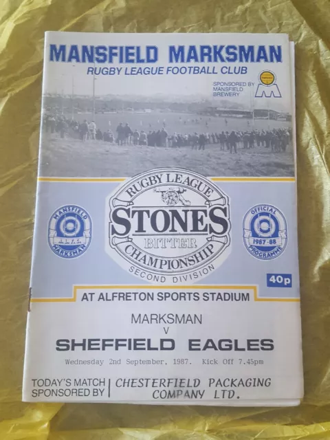 Mansfield Marksman vs. Sheffield Eagles - 2/9/1987