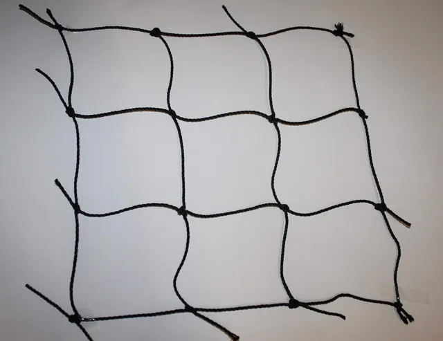 Netz 12 cm Masche, Fadenstärke 3 mm schwarz 3 m x 7 m