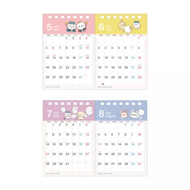 SUNSTAR STATIONERY CHIIKAWA 2025 Desk Calendar 2 Months S8521280 From
