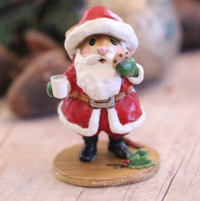 Wee Forest Folk SNACKING SANTA, WFF# M-716, Christmas Cookie Mouse, Issued 2021 Wee Forest Folk SNACKING SANTA, WFF# M-716, Christmas Cookie Mouse, Issued 2021
