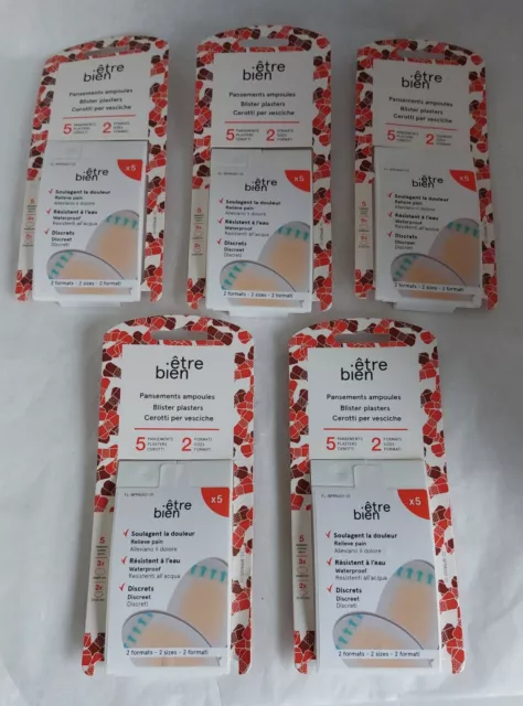 Etre Bien - 25 Pansements Ampoules 2 formats DLUO 08/23 (5 boîtes de 5)