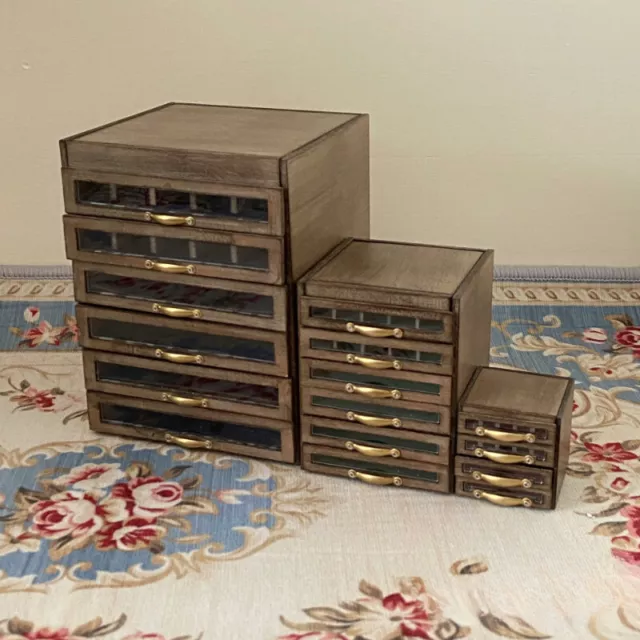 1:6 1:12 Scale Dolls House Miniatures BJD Unfinished Storage Cabinet Furniture