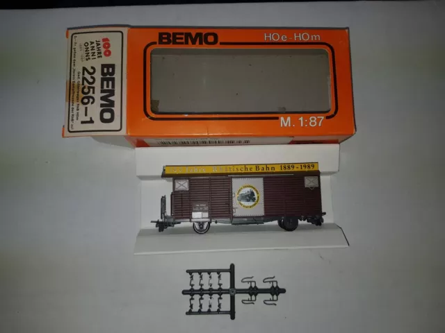 BEMO 2256-1 SCALA H0m 1/87 CARRO 2 ASSI RhB FR GB 5100 100 ANNI FERROVIA RETICA